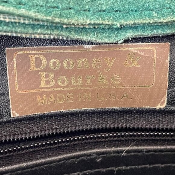 DOONEY & BOURKE AWL Green Pebbled Leather Large Double Pocket Outback Purse - Picture 9 of 17